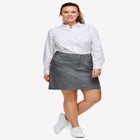 Mid-Rise Stretch Cotton Chino Skort image number null