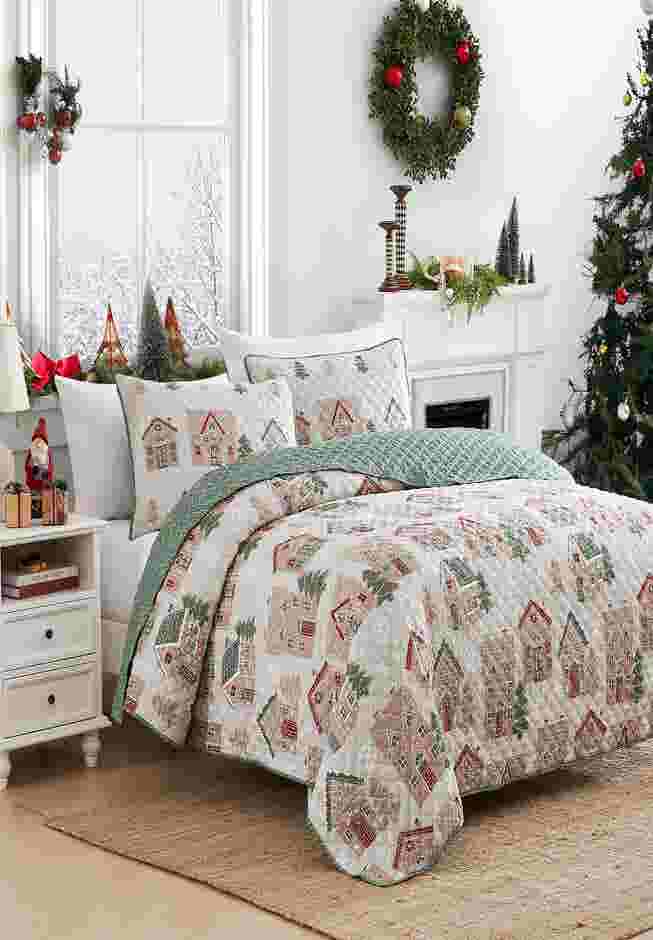 Avanti Linens Gingerbread Quilt Set image number 0