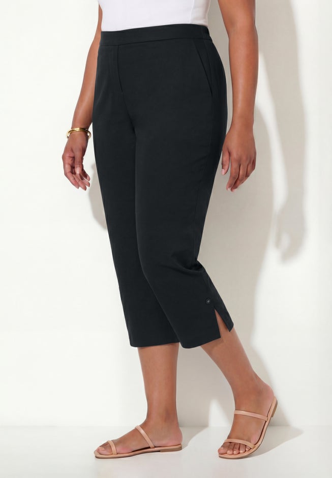 Pull-On Sateen Capri image number 2