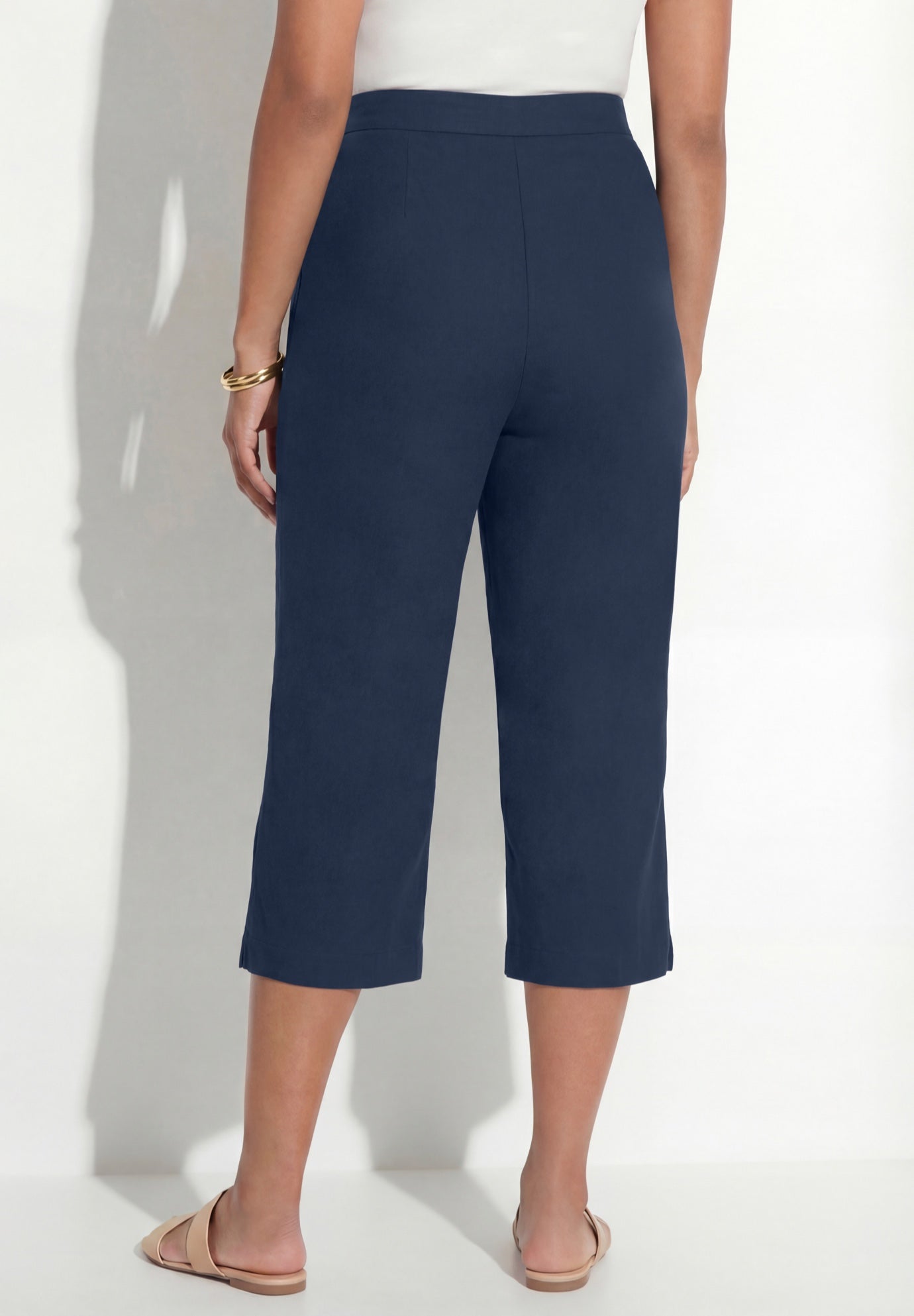 Pull-On Sateen Capri image number 1