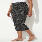 Pull-On Sateen Capri image number null
