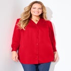 V-Neck Modern Camp Shirt  image number null