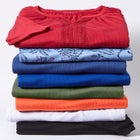 Knit Gauze Crochet 3/4 Sleeve Top image number null