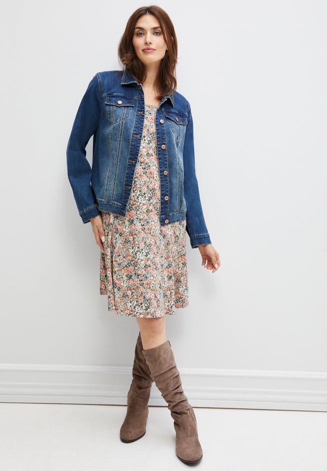 Madison Knit Three-Quarter Sleeve Dress image number 3