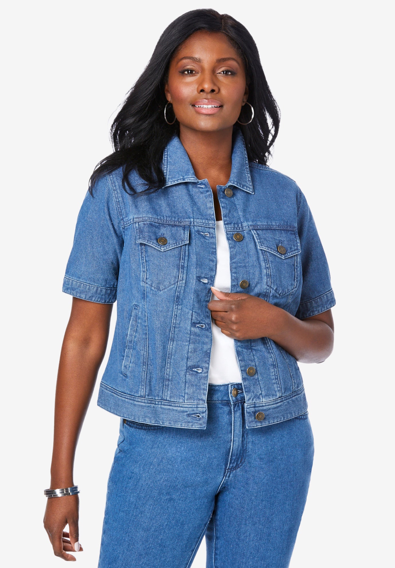Short Sleeve Denim Jacket image number 0