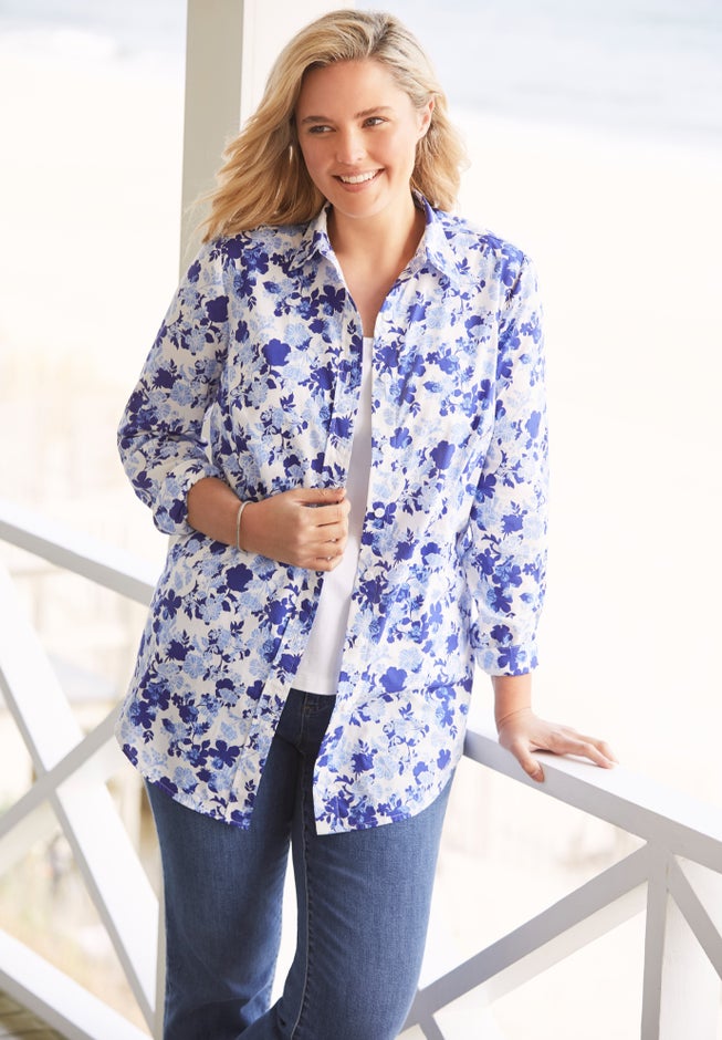 Perfect Long-Sleeve Button Down Shirt image number null
