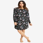 Long Sleeve Henley Sleepshirt image number null