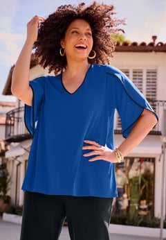 Theodora Tulip Sleeve Top