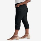 Comfort Waist Stretch Denim Lace-Up Capri image number null