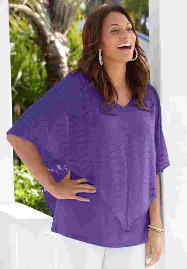 Crochet Poncho Duet Top image number 0