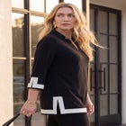 Caroline Crepe Colorblock Top image number 0