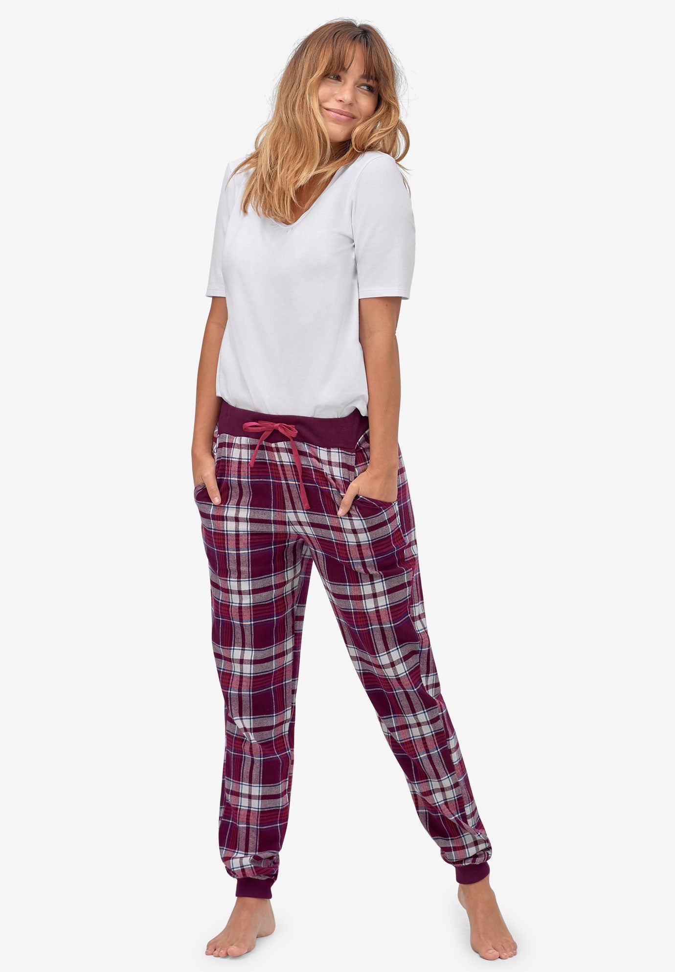 Plaid Flannel Sleep Pants image number 0