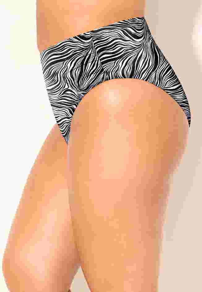 Side Shirred High Waist Swim Brief image number 1