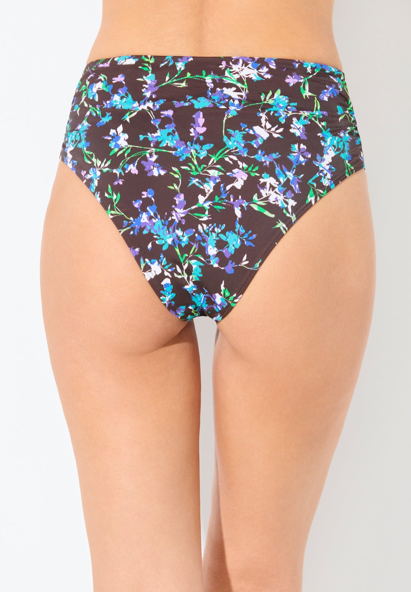 Side Shirred High Waist Swim Brief image number 1