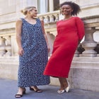 Three-Quarter Sleeve Knit Maxi Dress image number null