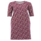 Cotton Spandex Jersey Three-Quarter Sleeve Scoopneck Maxi Dress image number null