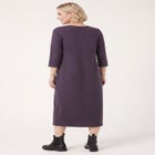 Cotton Spandex Jersey Three-Quarter Sleeve Scoopneck Maxi Dress image number 1