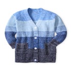 Ombre Shaker Cardigan Sweater image number null
