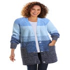 Ombre Shaker Cardigan Sweater image number null