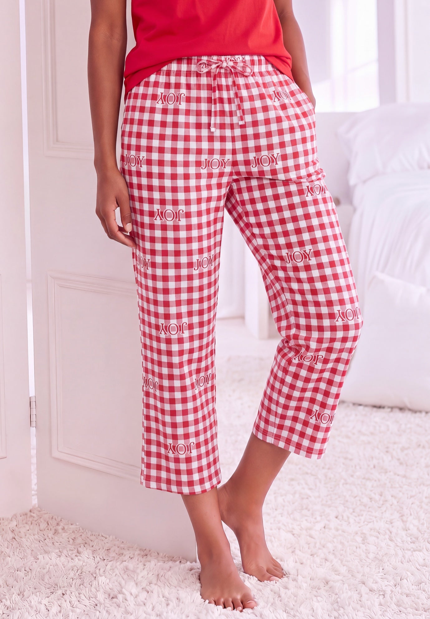 Woven Sleep Capri Pant image number 0