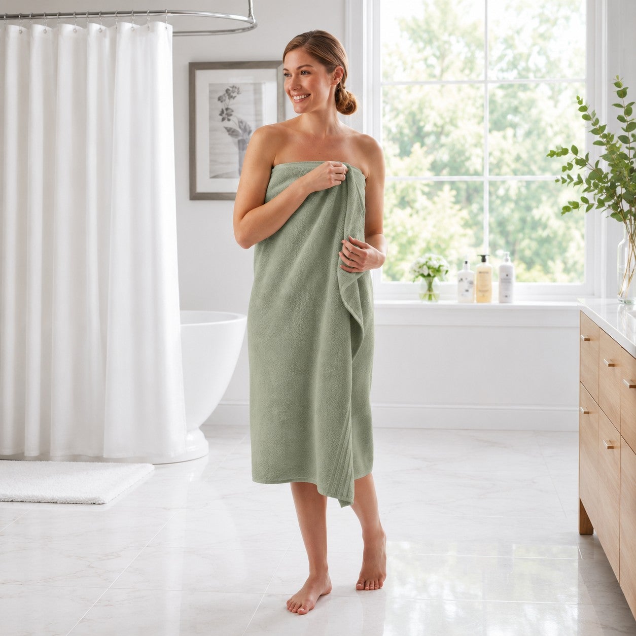 Zero Twist 100% Cotton Oversized Bath Sheet image number 0