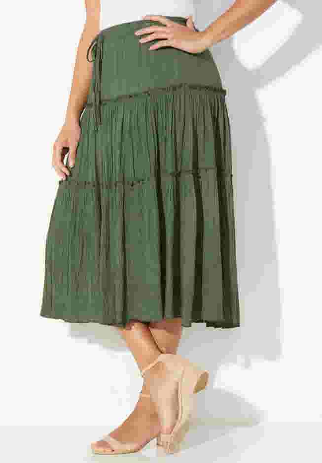 Tiered Midi Skirt image number 2