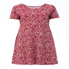 Short Sleeve Fit & Flare Knit Dress image number null