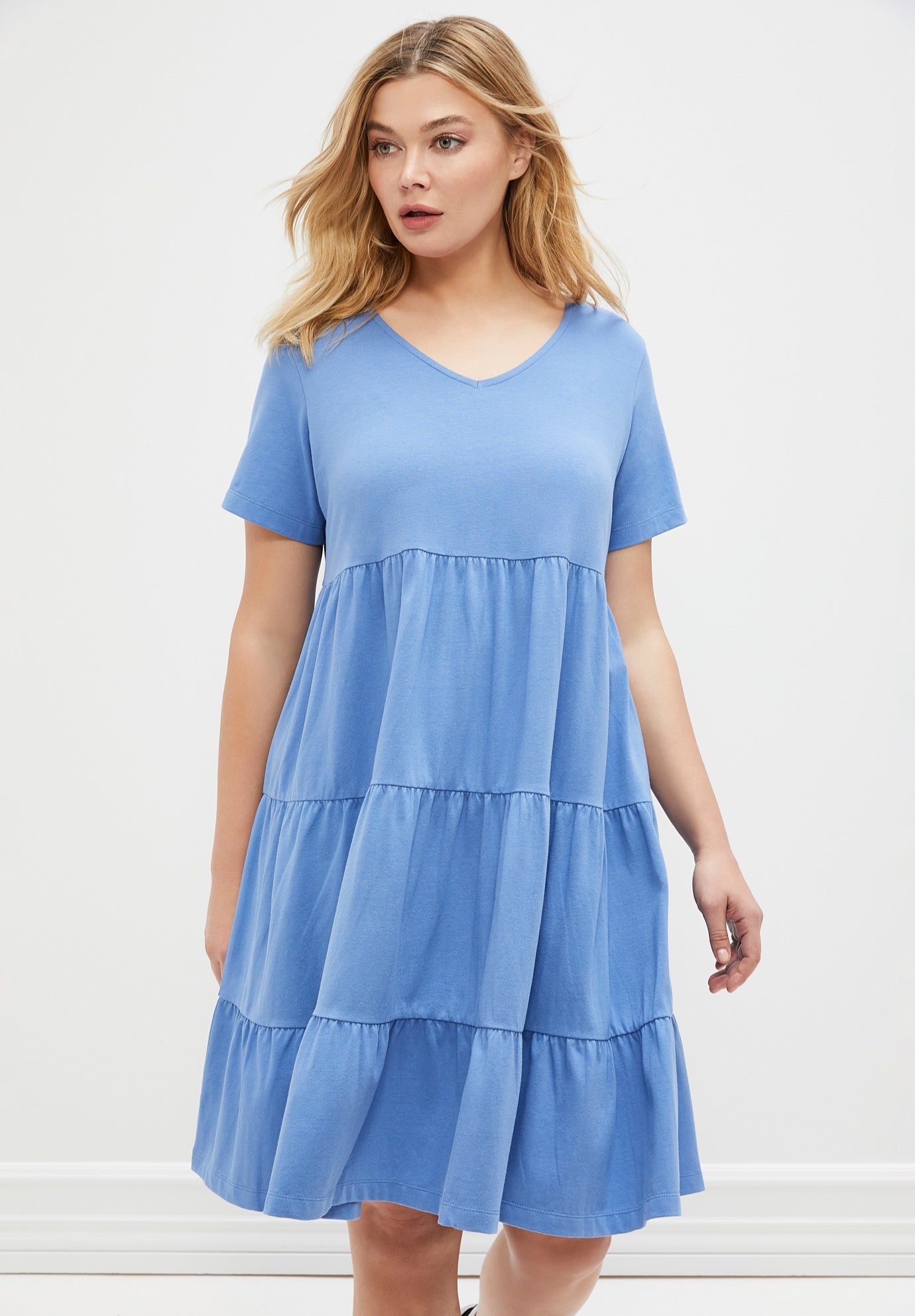 Tiered Knit Tee Dress image number 2