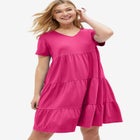 Tiered Knit Tee Dress image number null