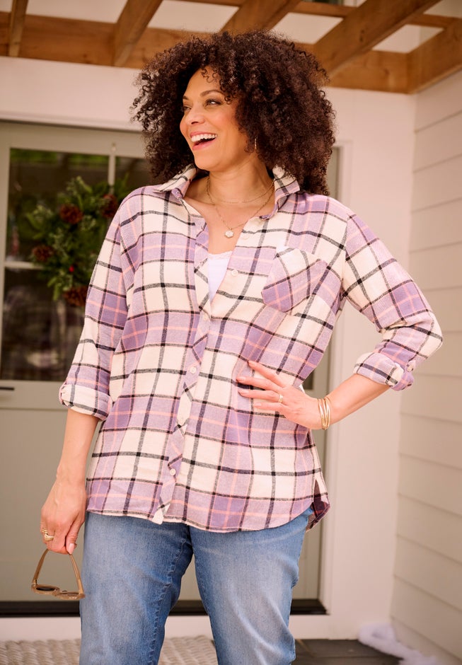 Felicity Brushed Flannel Shirt image number 4