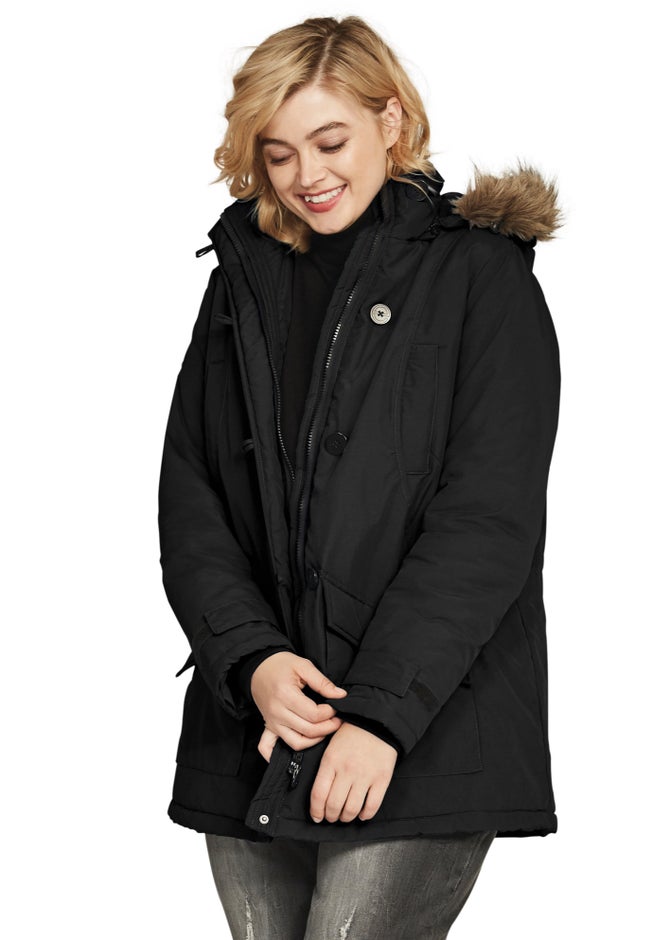 Faux Fur Trim Parka image number 1