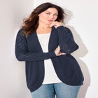 Shaker Stitch Cocoon Cardigan image number null