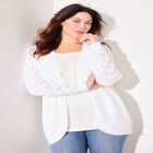 Shaker Stitch Cocoon Cardigan image number null