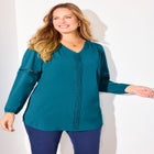 Lattice Trim Peasant Blouse image number null