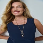 Triple Hoop Pendant Necklace image number null