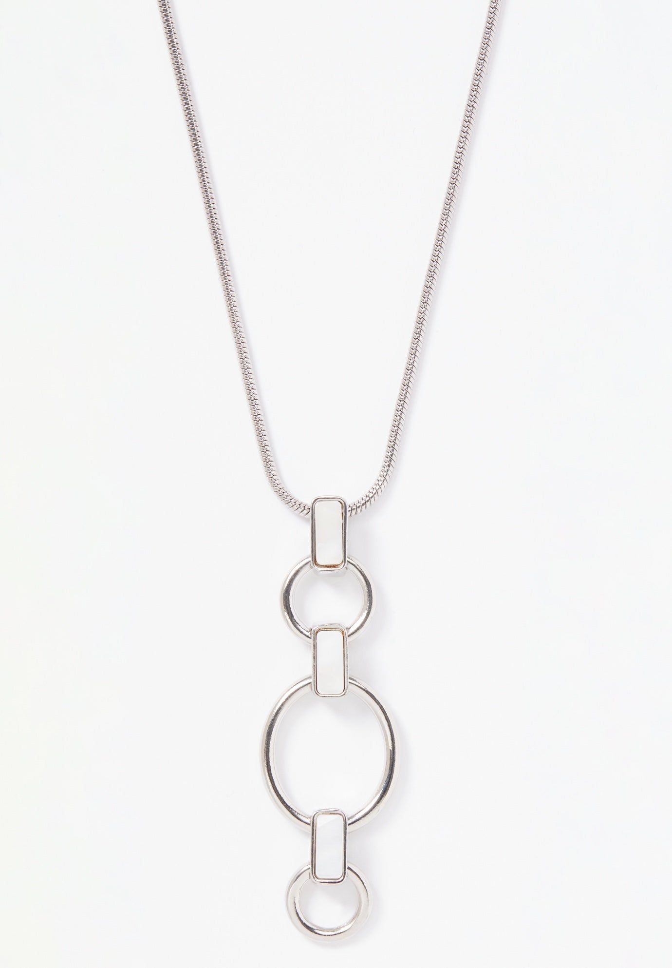 Triple Hoop Pendant Necklace image number 3
