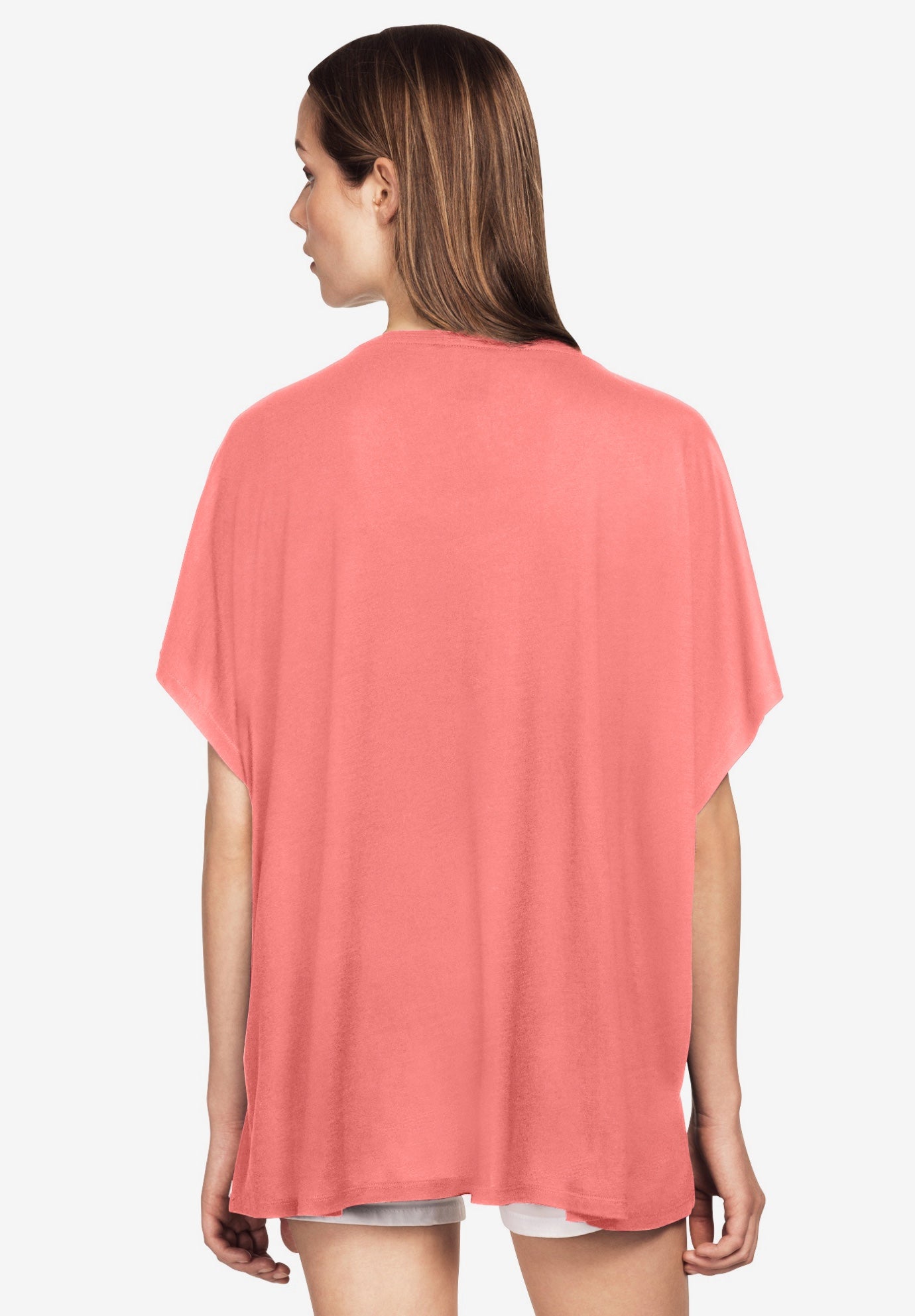 Stretch Knit Scoop Neck Oversized Tunic image number 1