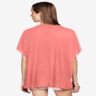 Stretch Knit Scoop Neck Oversized Tunic image number null