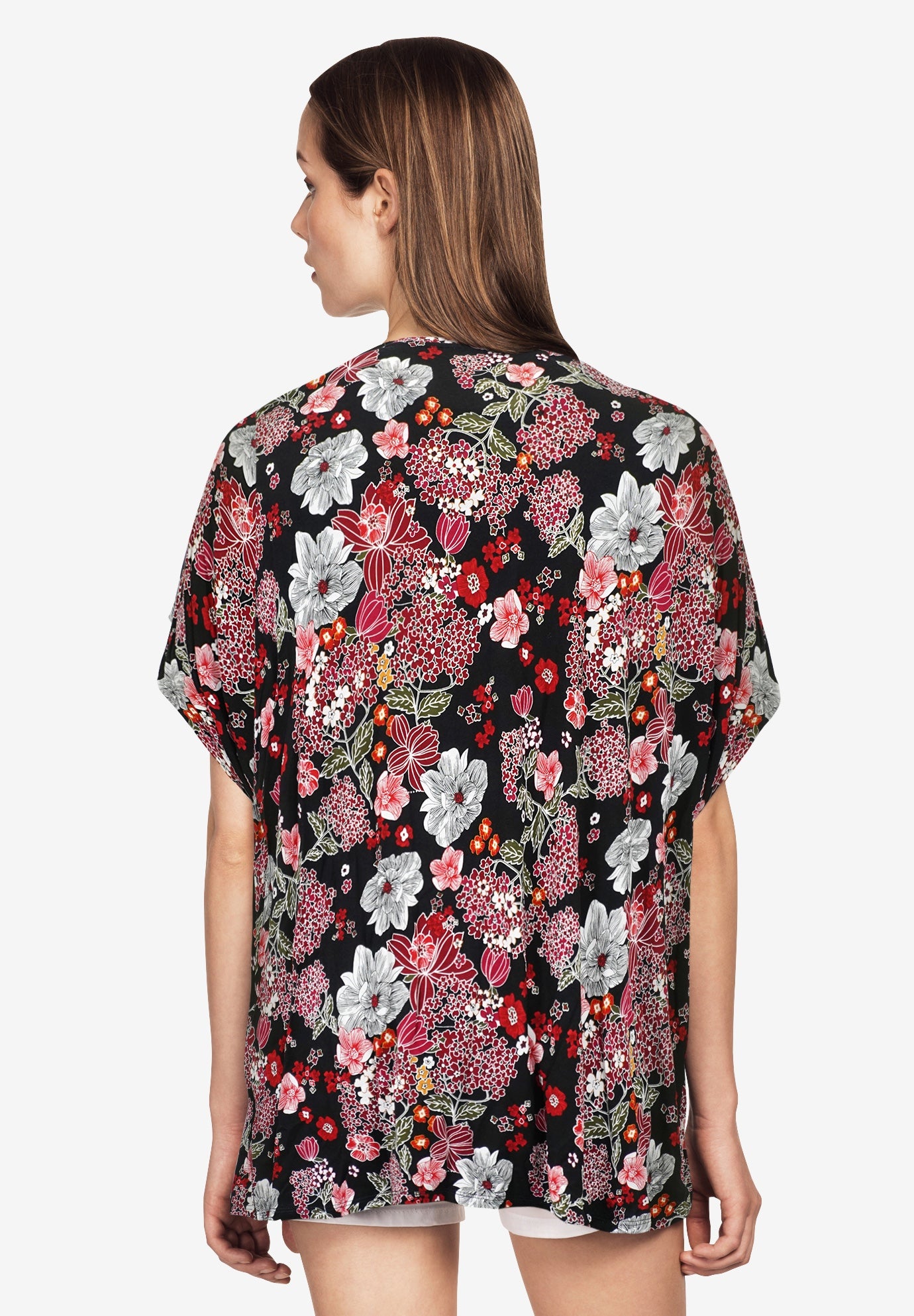 Stretch Knit Scoop Neck Oversized Tunic image number 1