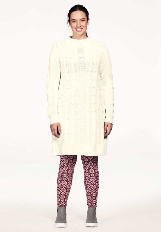 KEYHOLE A-LINE T-SHIRT DRESS image number 2