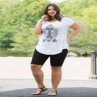 Mid-Rise Button-Front Stretch Denim Shorts image number null