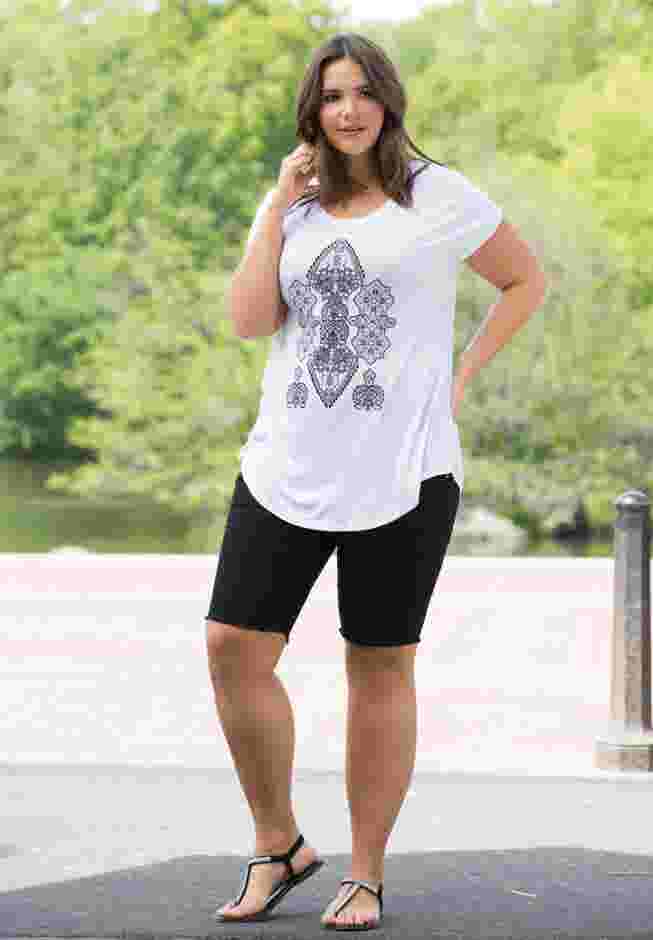 Button-Front Denim Shorts image number 2