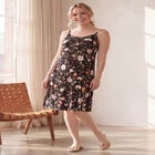 Stretch Jersey Knit A-Line Scoop Neck Tank Dress image number null