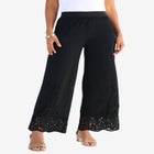 Wide Leg Ultrasmooth&reg; Fabric Lace Pant image number null