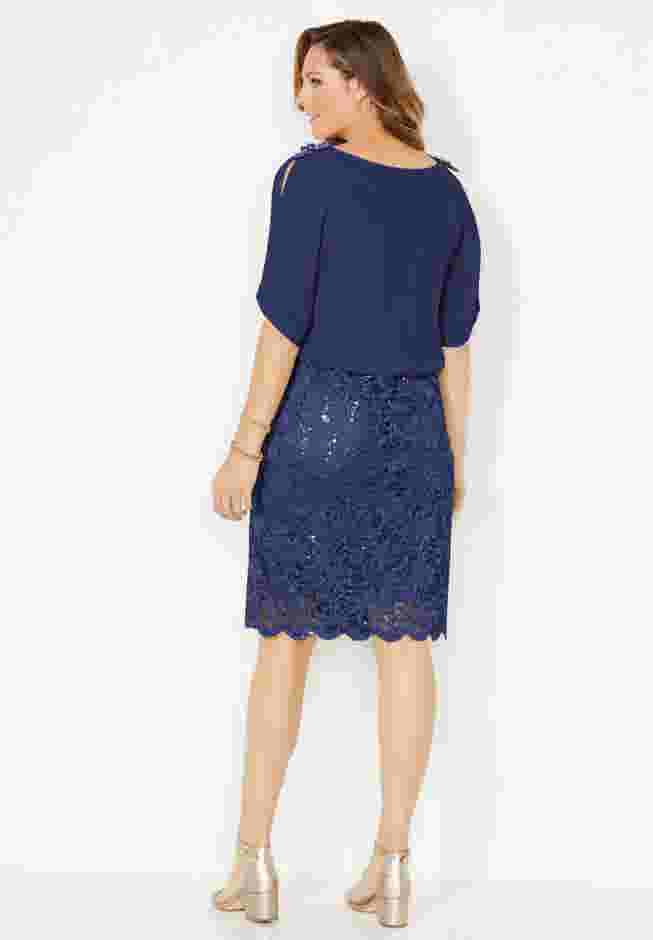 Embellished Open Sleeve Dress image number 1
