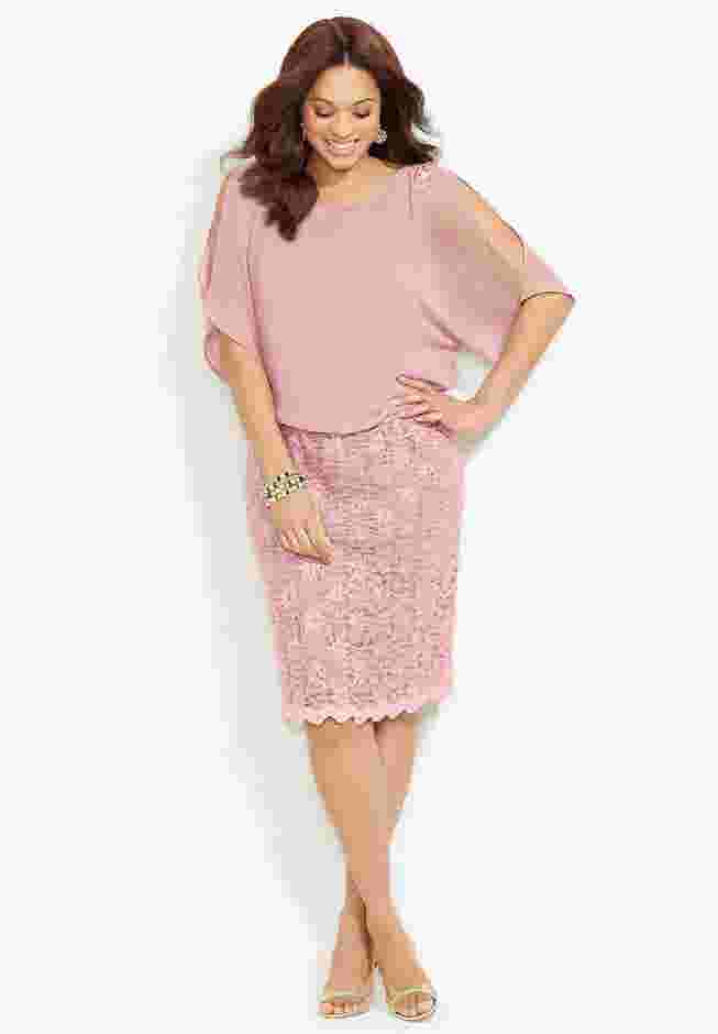 Embellished Open Sleeve Dress image number 0