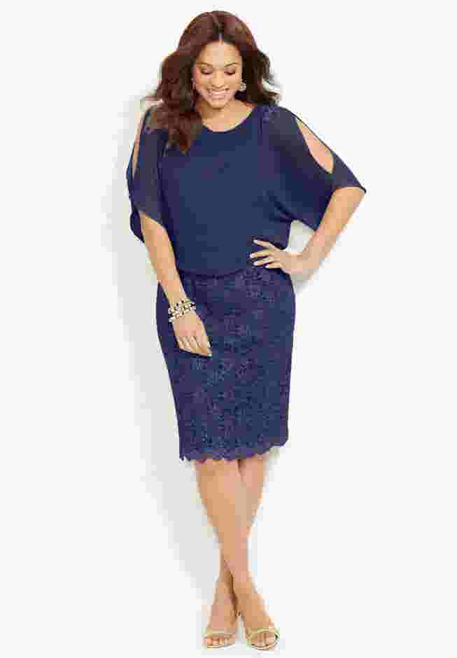 Embellished Open Sleeve Dress image number 0