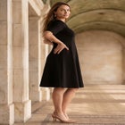 Stretch Ponte Flare Dress image number 2