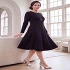 Long Sleeve Stretch Ponte Dress image number 2