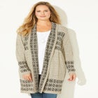 Fair Isle Shawl Collar Cardigan image number null
